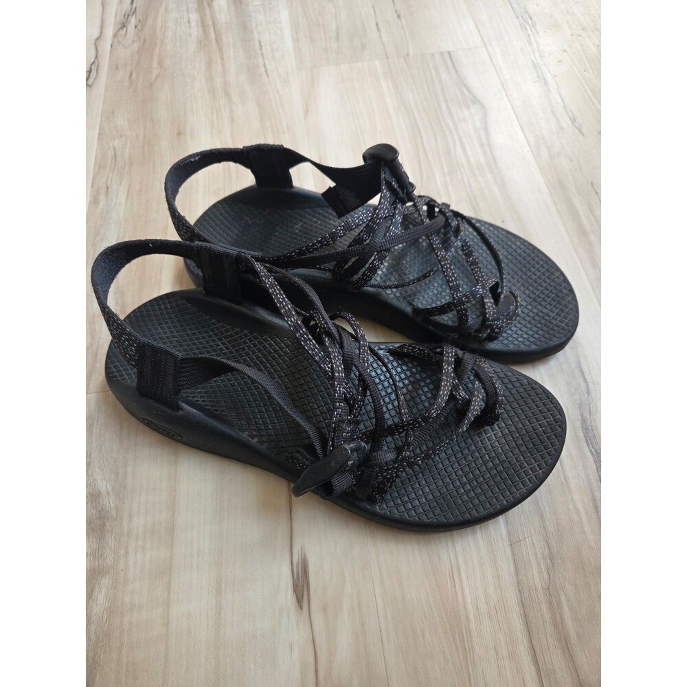 Chaco Black Strappy Sandals Black Women's 8